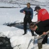 Snorri og Ingi  skflunum en Bjarki er verkstjrinn 